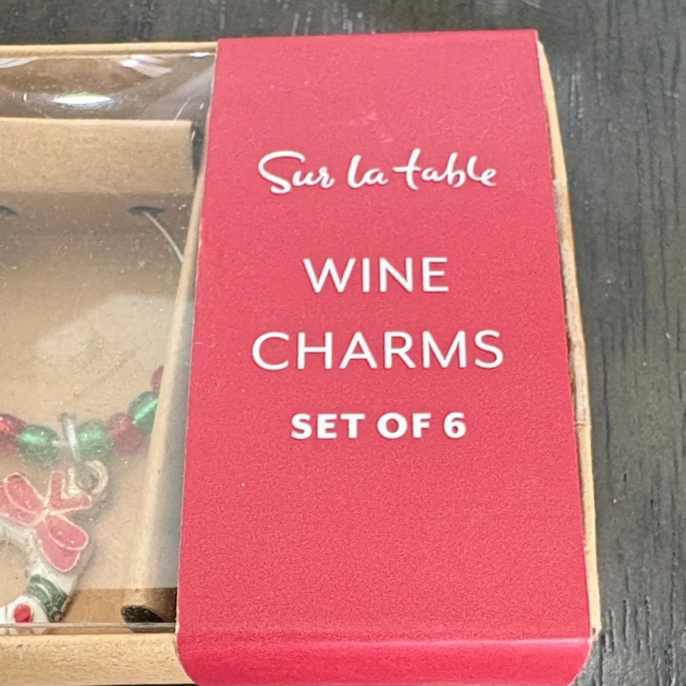 Wine Charms Set - Red, Green, Silver